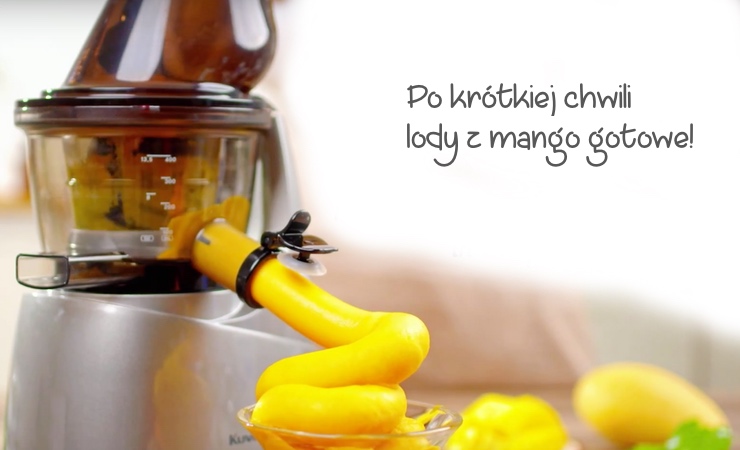 szybki i prosty przepis na domowe lody z mango to wyciskarka wolnoobrotowa i zamrożone mango